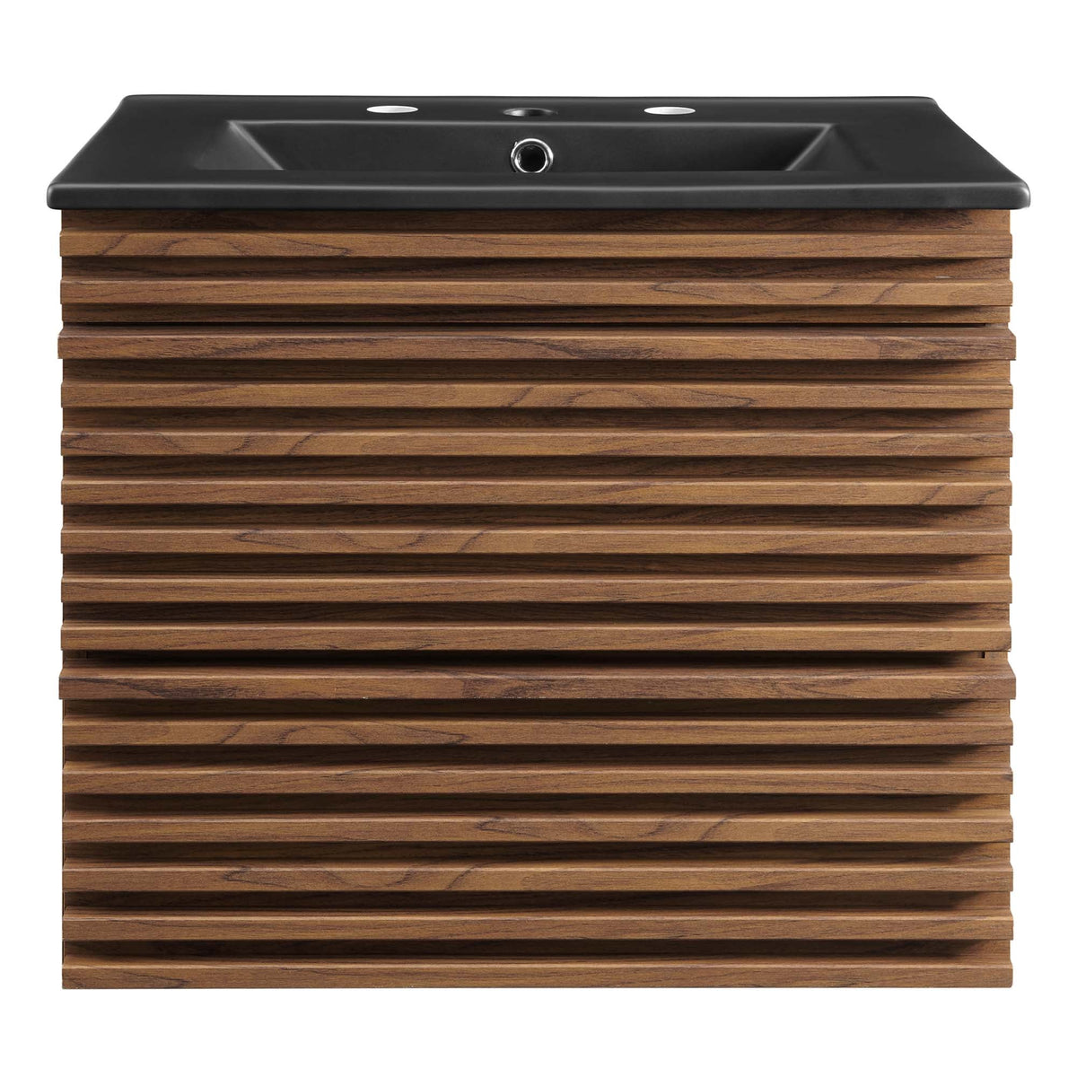 Render 24" Wall-Mount Bathroom Vanity by Modway - Charcoal Black / Oak Black / Walnut Black, photo 21 of 28