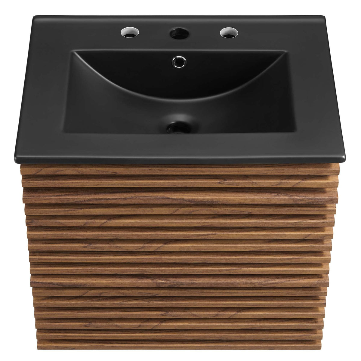 Render 24" Wall-Mount Bathroom Vanity by Modway - Charcoal Black / Oak Black / Walnut Black, photo 22 of 28