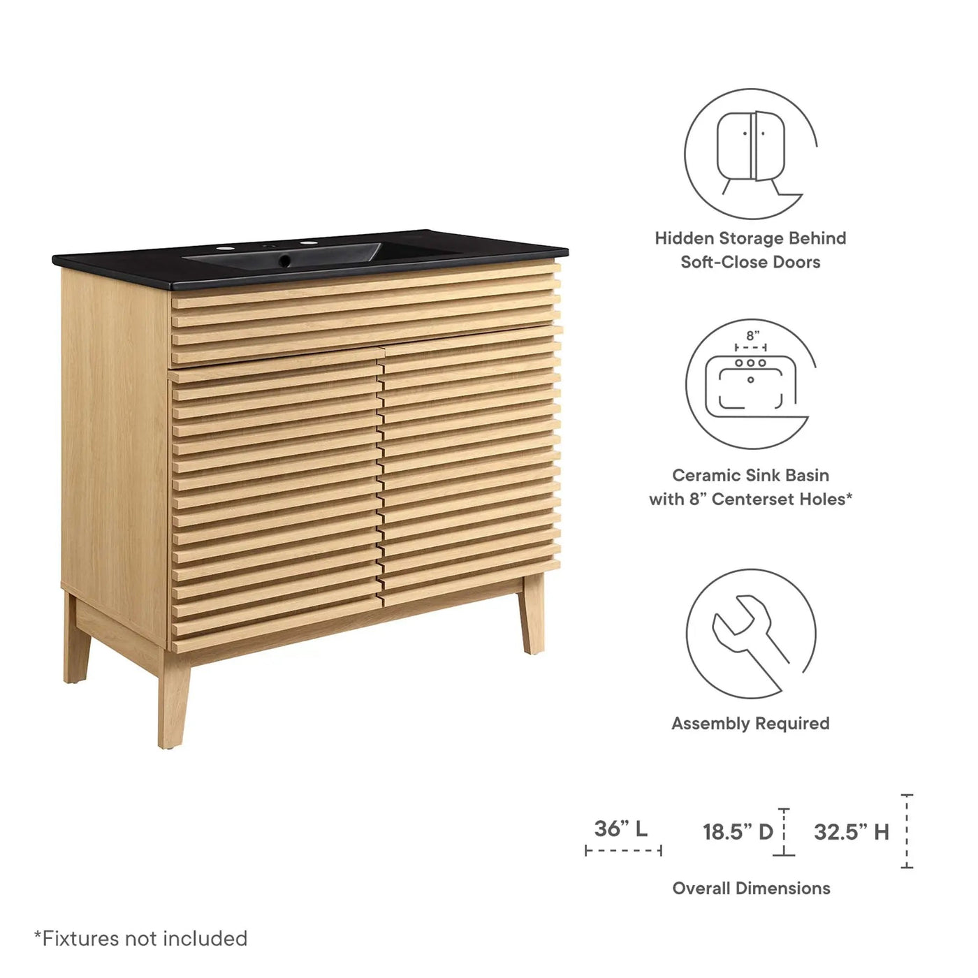 Render 36" Bathroom Vanity by Modway by HouseOfZazla