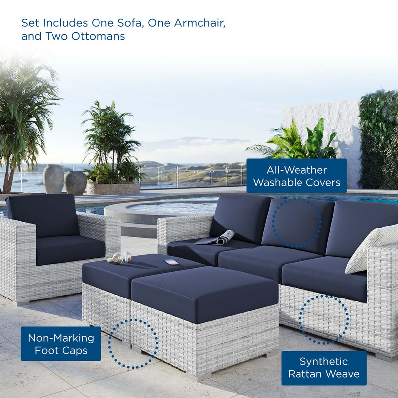 Convene 4-Piece Outdoor Patio Set by Modway, photo 13 of 14
