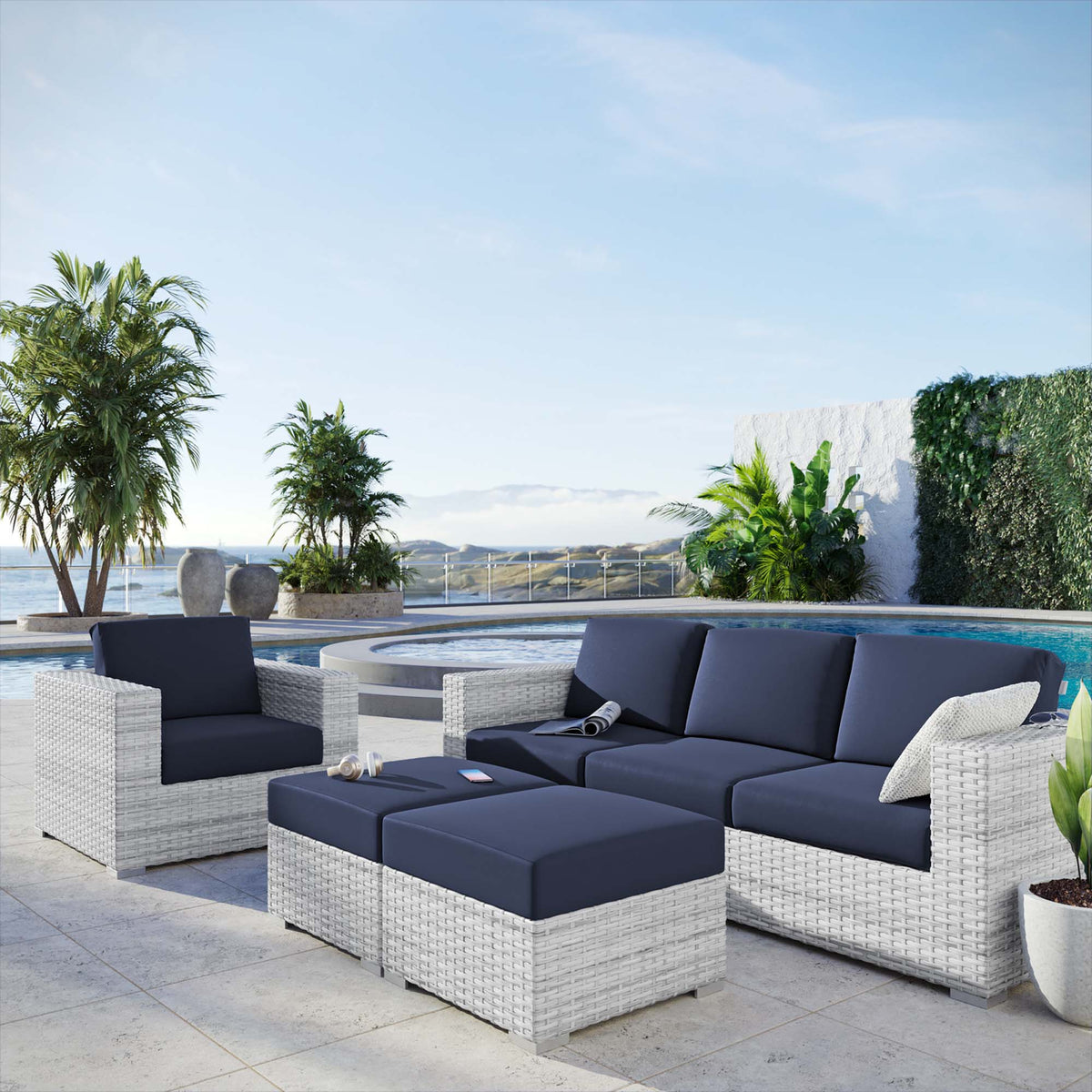 Convene 4-Piece Outdoor Patio Set by Modway, photo 12 of 14