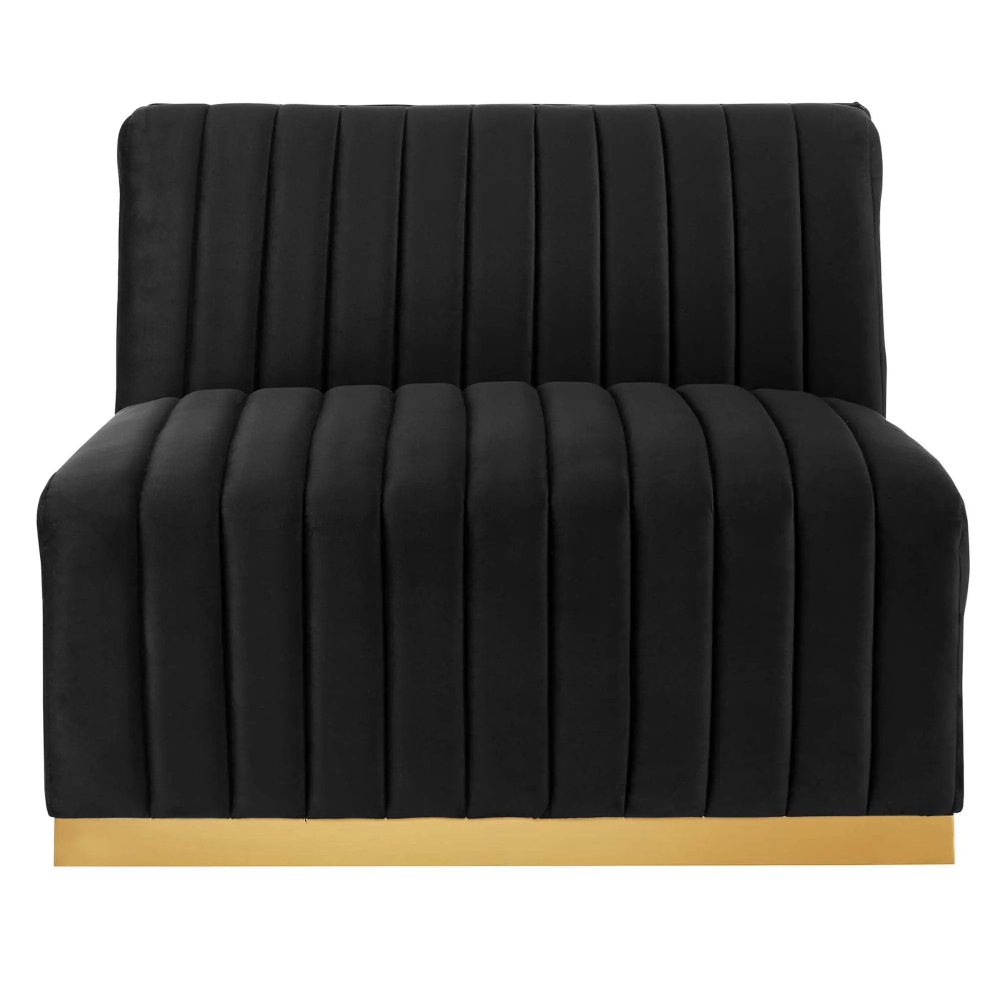 Conjure Channel Tufted Performance Velvet Armless Chair by Modway by HouseOfZazla
