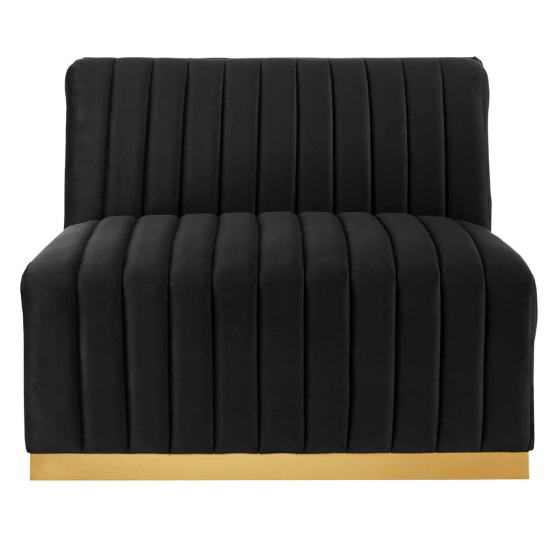 Conjure Channel Tufted Performance Velvet Armless Chair by Modway by HouseOfZazla