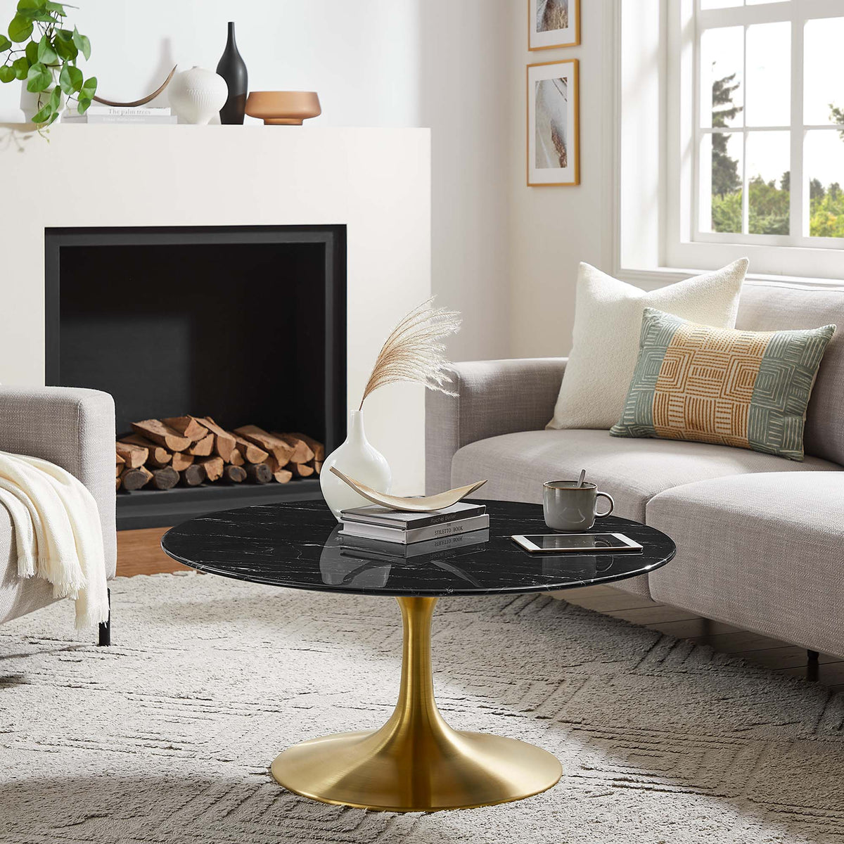 Lippa Round Faux Marble Coffee Table by Modway, photo 13 of 14