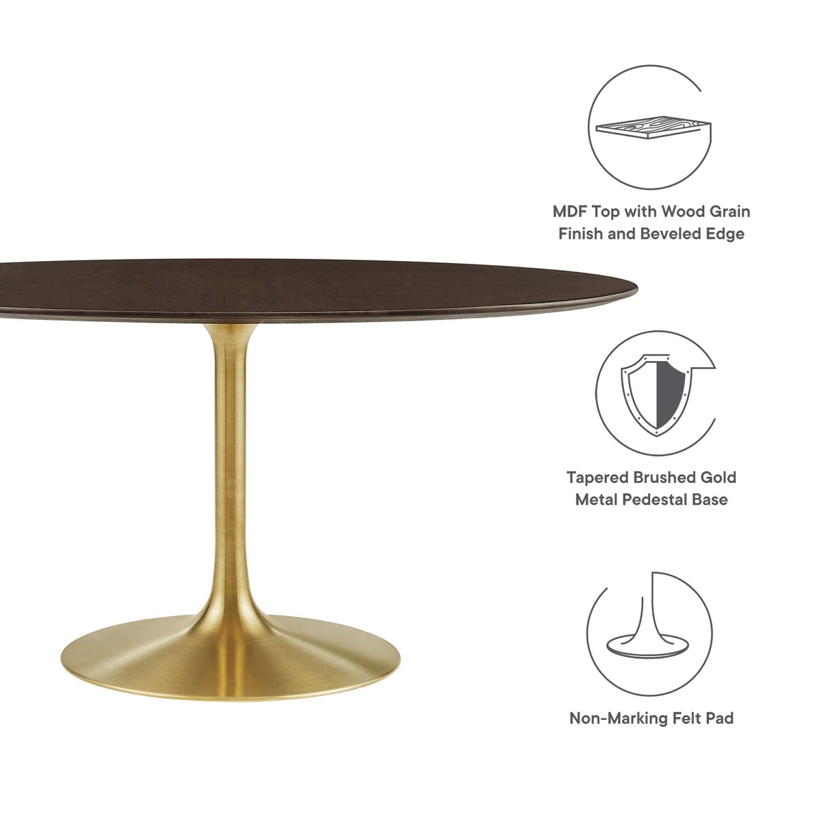 Lippa 60" Oval Wood Dining Table by Modway - EEI-5524, photo 2 of 7