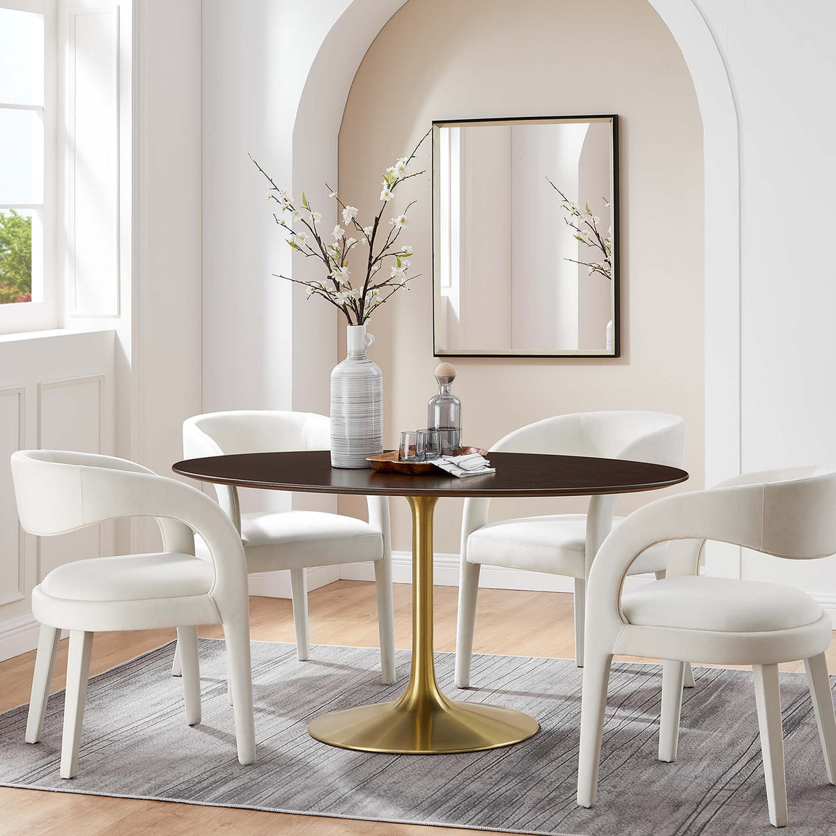 Lippa 60" Oval Wood Dining Table by Modway - EEI-5524, photo 6 of 7