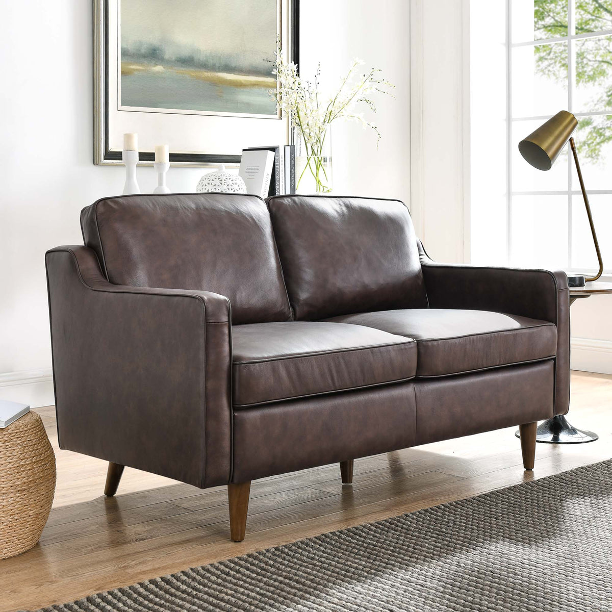 Impart Genuine Leather Loveseat by Modway, photo 7 of 16