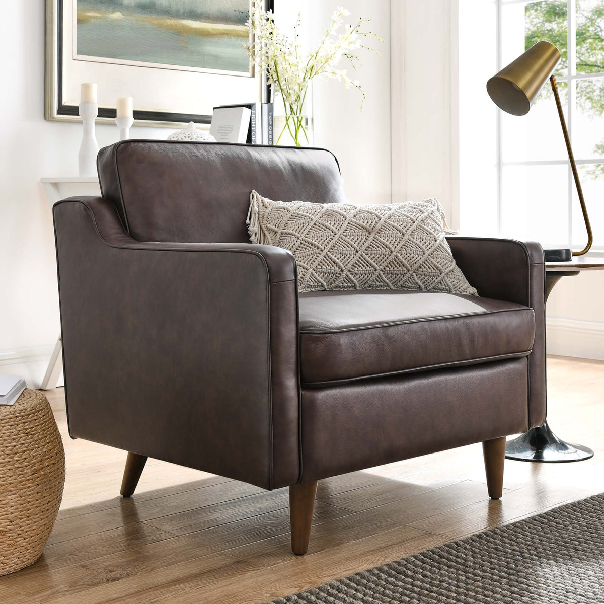 Impart Genuine Leather Armchair by Modway, photo 7 of 16