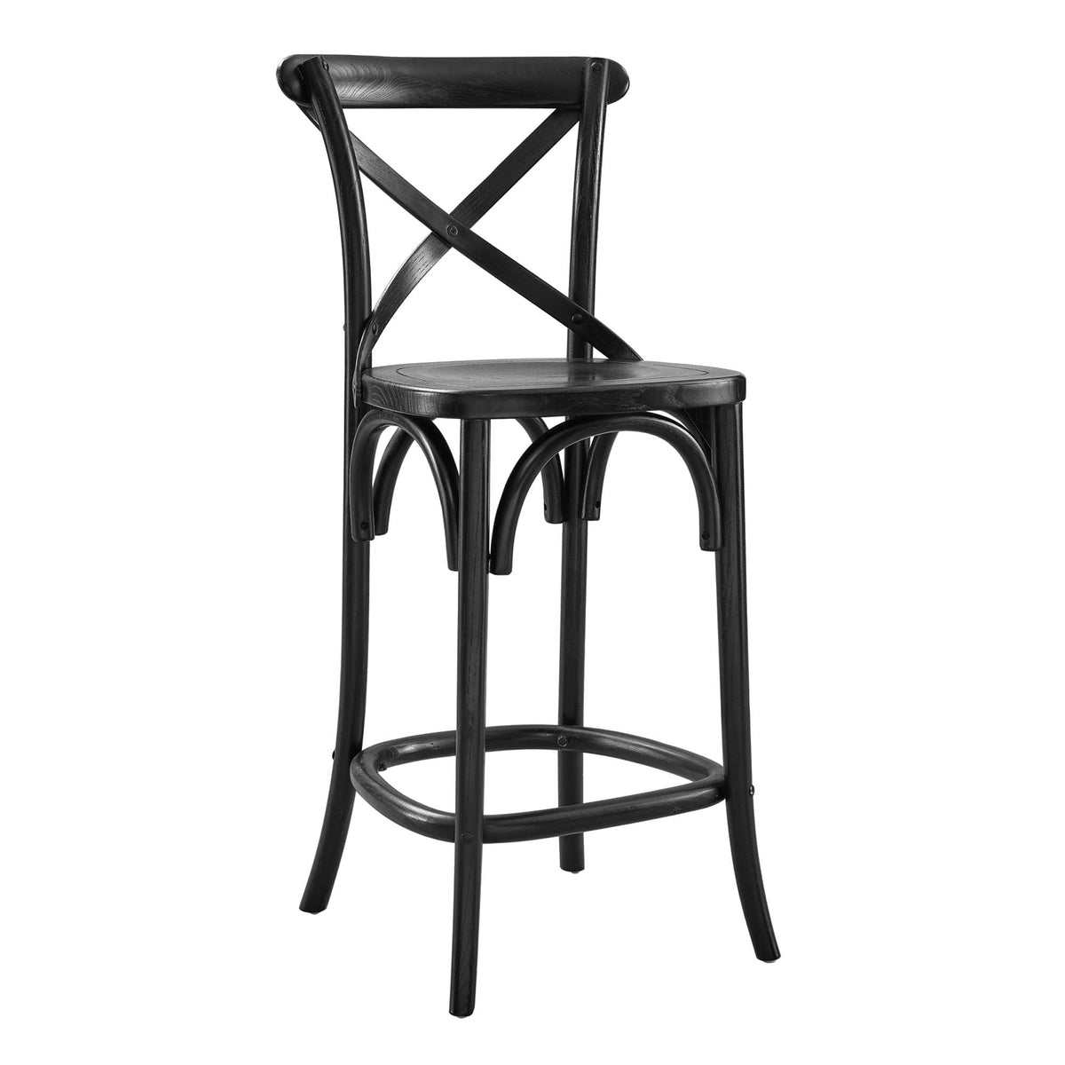 Gear Counter Stool by Modway - Black / Gray / Midnight Blue / Natural / Walnut / White (EEI-5562)