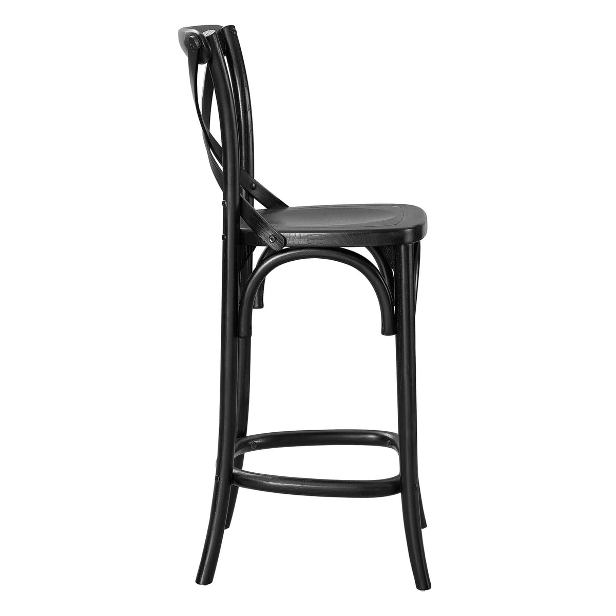 Gear Counter Stool by Modway - Black / Gray / Midnight Blue / Natural / Walnut / White (EEI-5562), photo 6 of 42