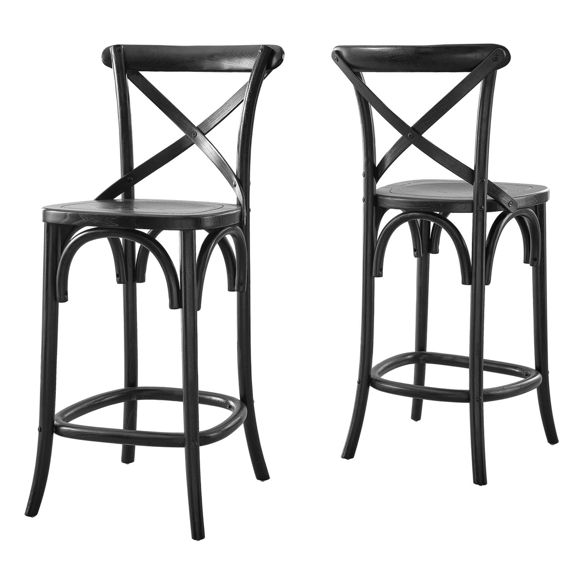 Gear Counter Stool by Modway - Black / Gray / Midnight Blue / Natural / Walnut / White (EEI-5562), photo 7 of 42