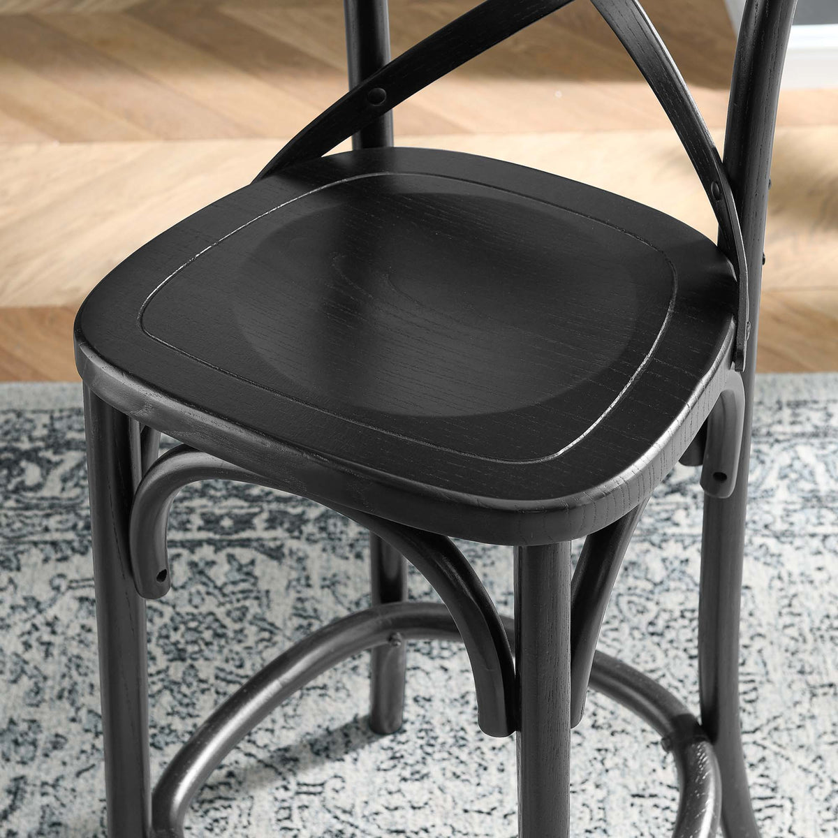 Gear Counter Stool by Modway - Black / Gray / Midnight Blue / Natural / Walnut / White (EEI-5562), photo 10 of 42