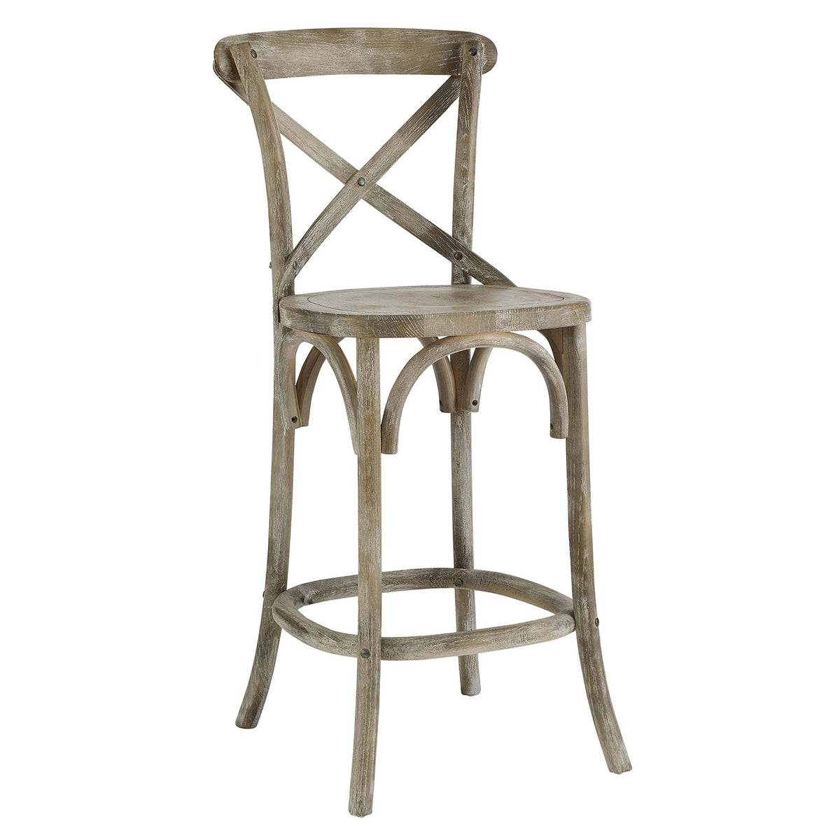 Gear Counter Stool by Modway - Black / Gray / Midnight Blue / Natural / Walnut / White (EEI-5562), photo 12 of 42