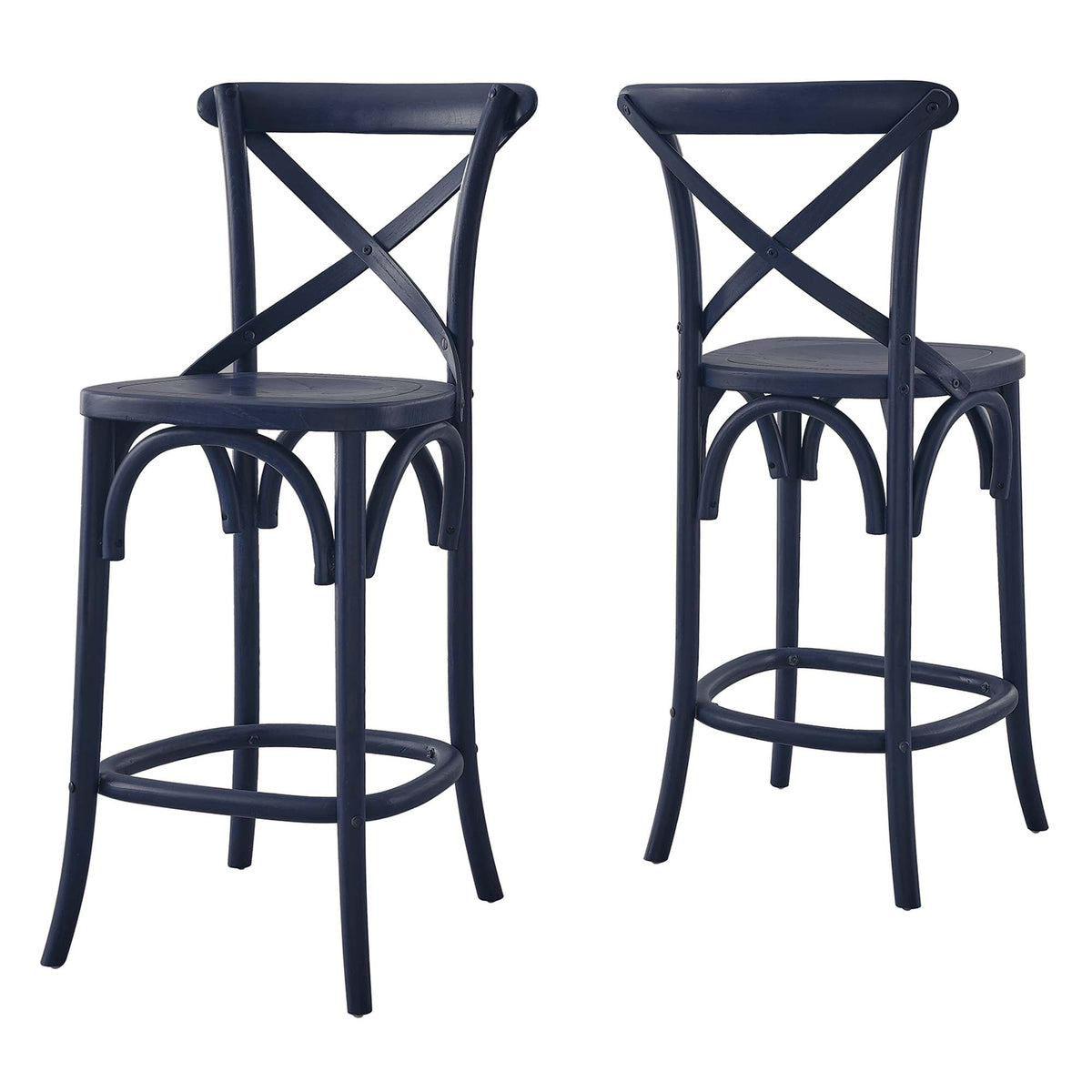 Gear Counter Stool by Modway - Black / Gray / Midnight Blue / Natural / Walnut / White (EEI-5562), photo 29 of 42