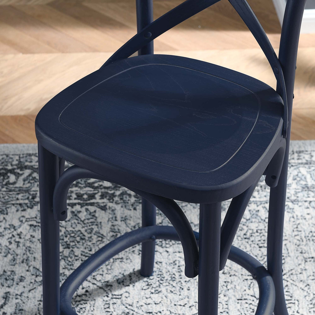 Gear Counter Stool by Modway - Black / Gray / Midnight Blue / Natural / Walnut / White (EEI-5562), photo 32 of 42