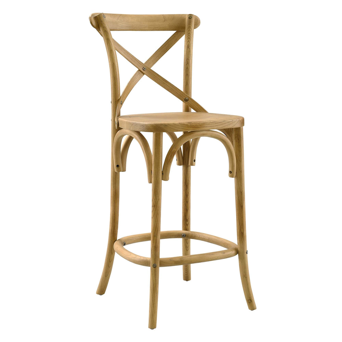 Gear Counter Stool by Modway - Black / Gray / Midnight Blue / Natural / Walnut / White (EEI-5562), photo 34 of 42