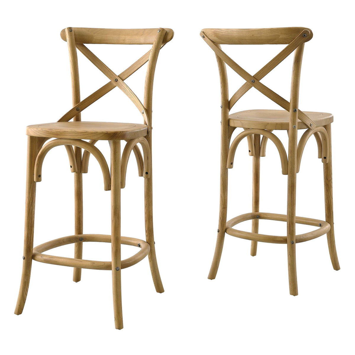 Gear Counter Stool by Modway - Black / Gray / Midnight Blue / Natural / Walnut / White (EEI-5562), photo 40 of 42