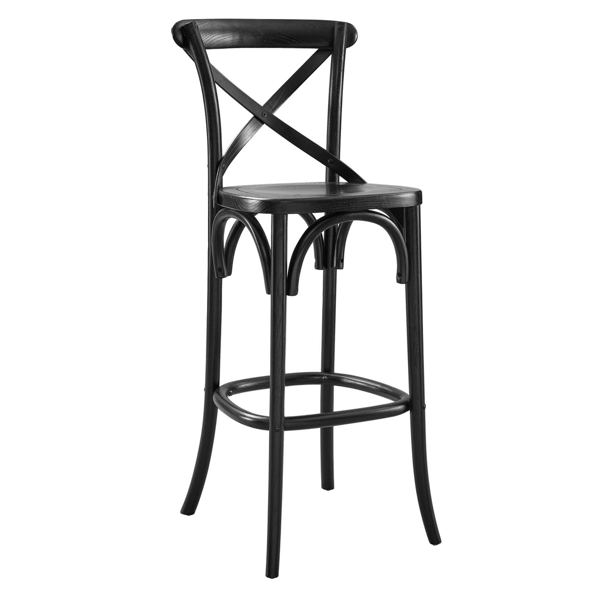 Gear Bar Stool by Modway - Black / Gray / Midnight Blue / Natural / Walnut / White (EEI-5563)