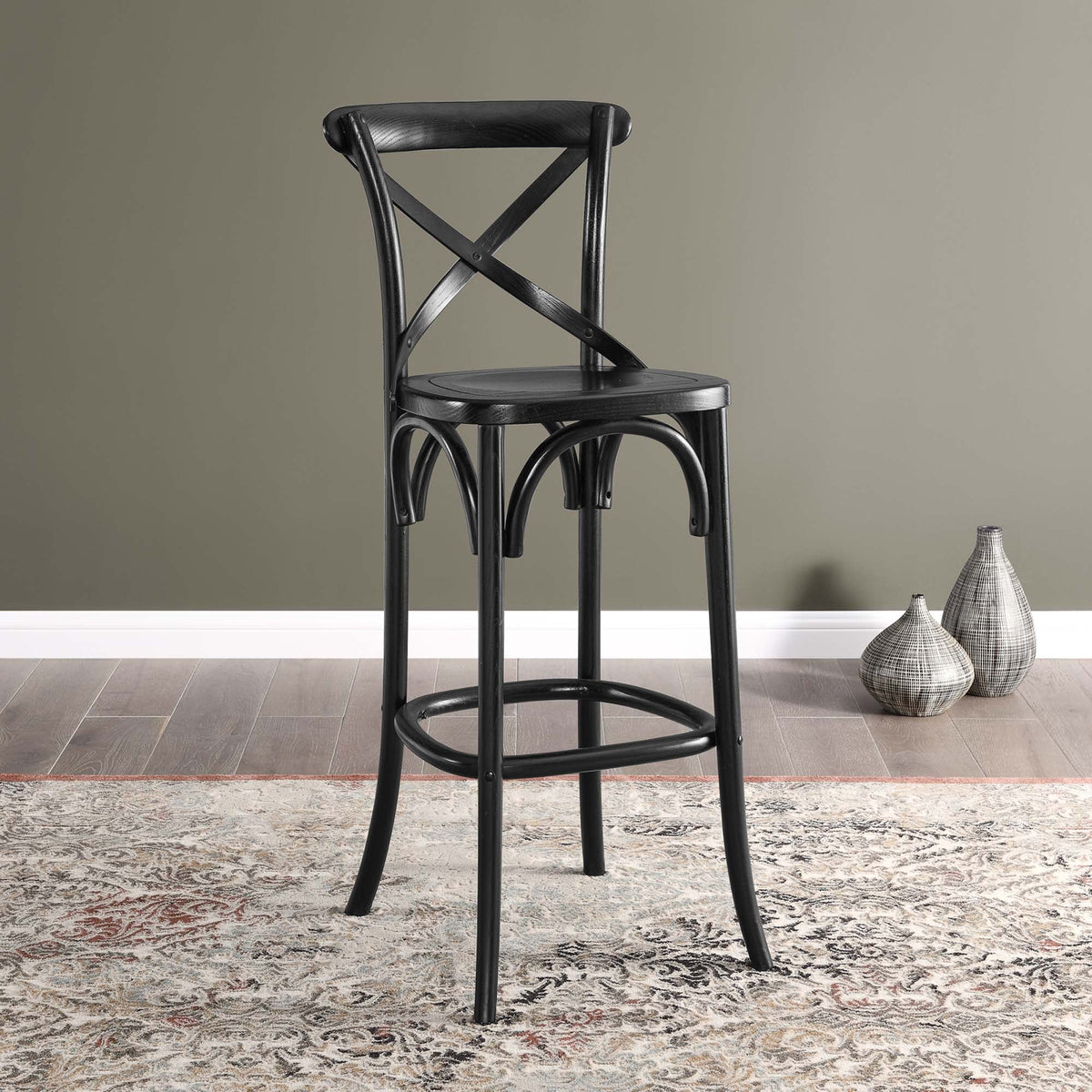 Gear Bar Stool by Modway - Black / Gray / Midnight Blue / Natural / Walnut / White (EEI-5563), photo 11 of 42