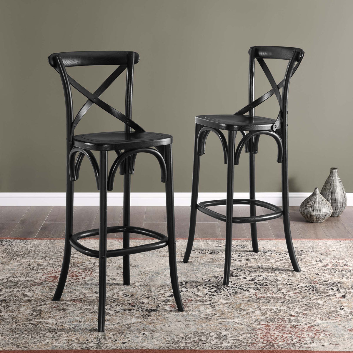 Gear Bar Stool by Modway - Black / Gray / Midnight Blue / Natural / Walnut / White (EEI-5563), photo 9 of 42