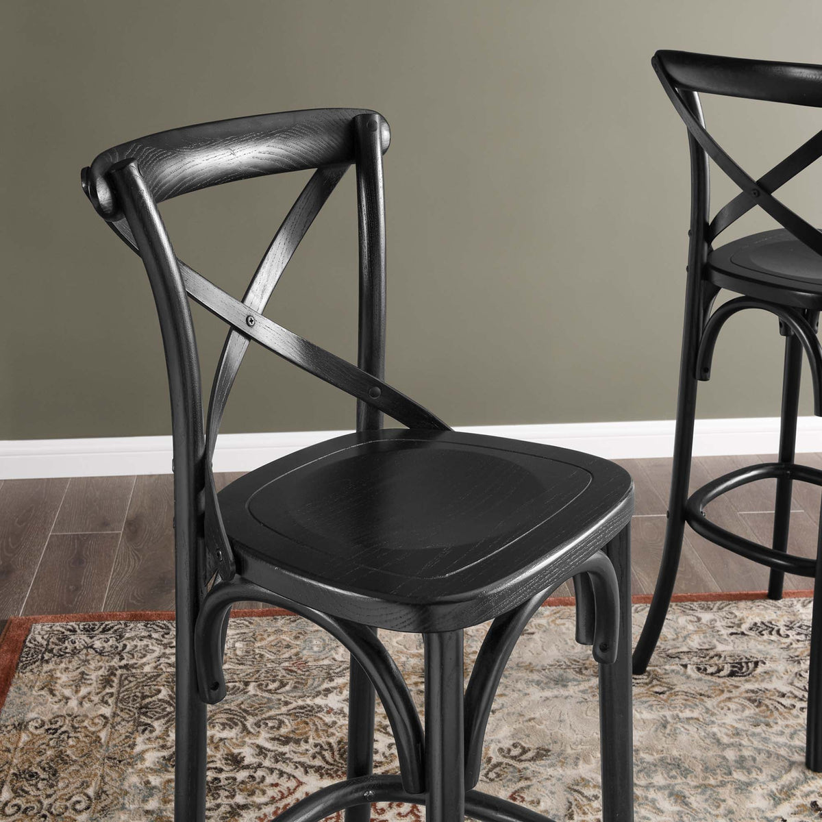 Gear Bar Stool by Modway - Black / Gray / Midnight Blue / Natural / Walnut / White (EEI-5563), photo 10 of 42