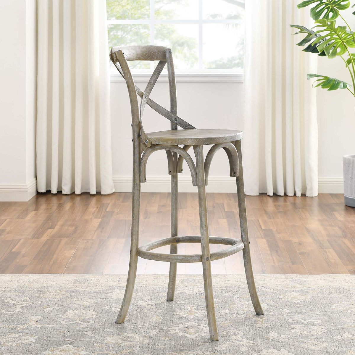Gear Bar Stool by Modway - Black / Gray / Midnight Blue / Natural / Walnut / White (EEI-5563), photo 22 of 42