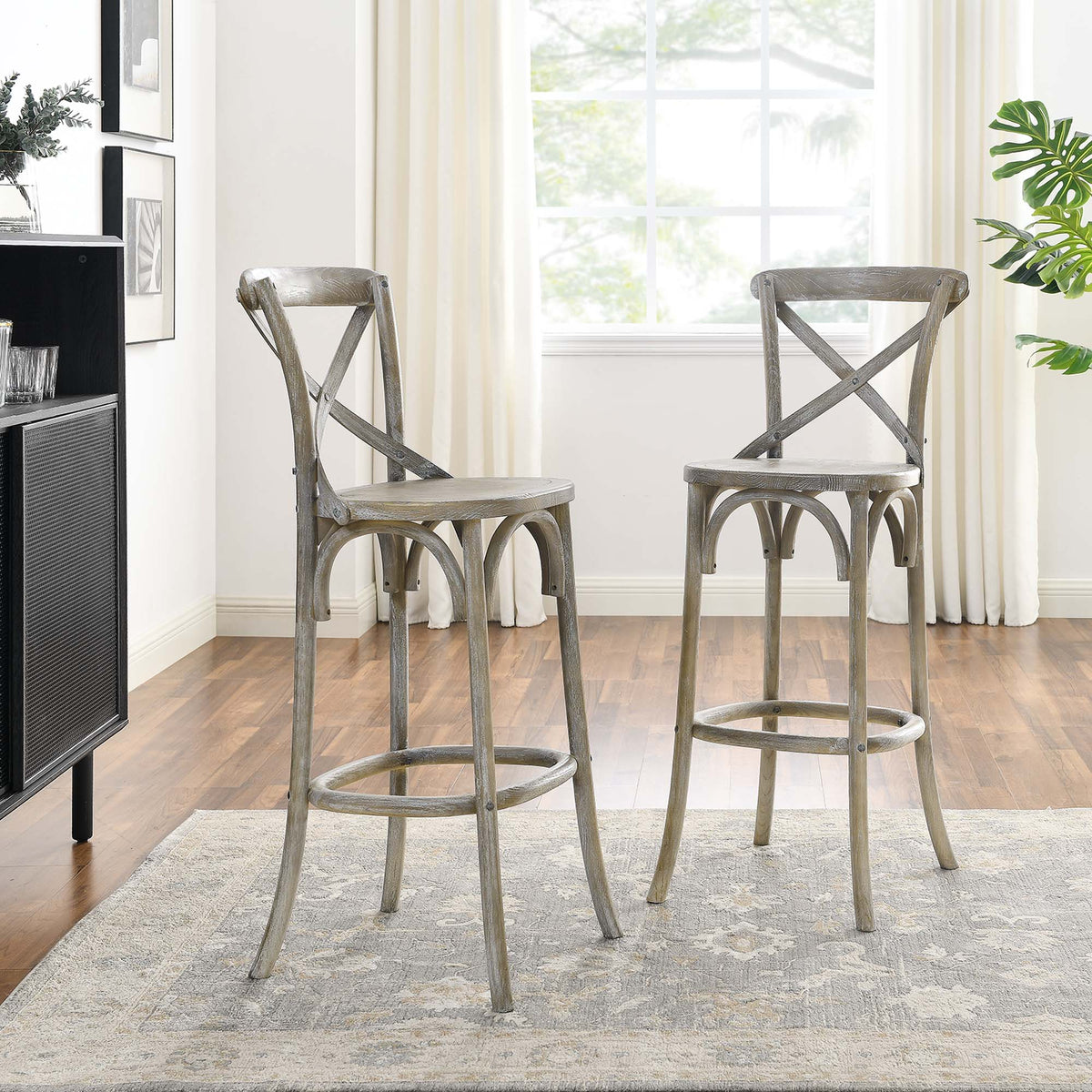 Gear Bar Stool by Modway - Black / Gray / Midnight Blue / Natural / Walnut / White (EEI-5563), photo 23 of 42