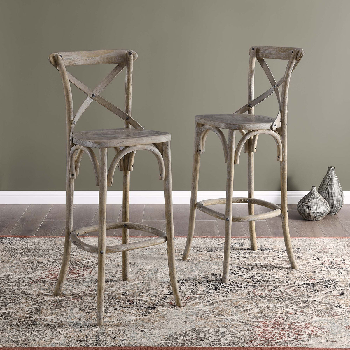 Gear Bar Stool by Modway - Black / Gray / Midnight Blue / Natural / Walnut / White (EEI-5563), photo 20 of 42