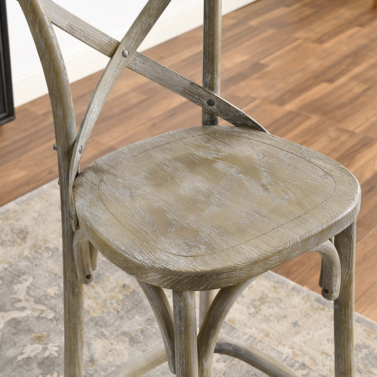 Gear Bar Stool by Modway - Black / Gray / Midnight Blue / Natural / Walnut / White (EEI-5563), photo 21 of 42