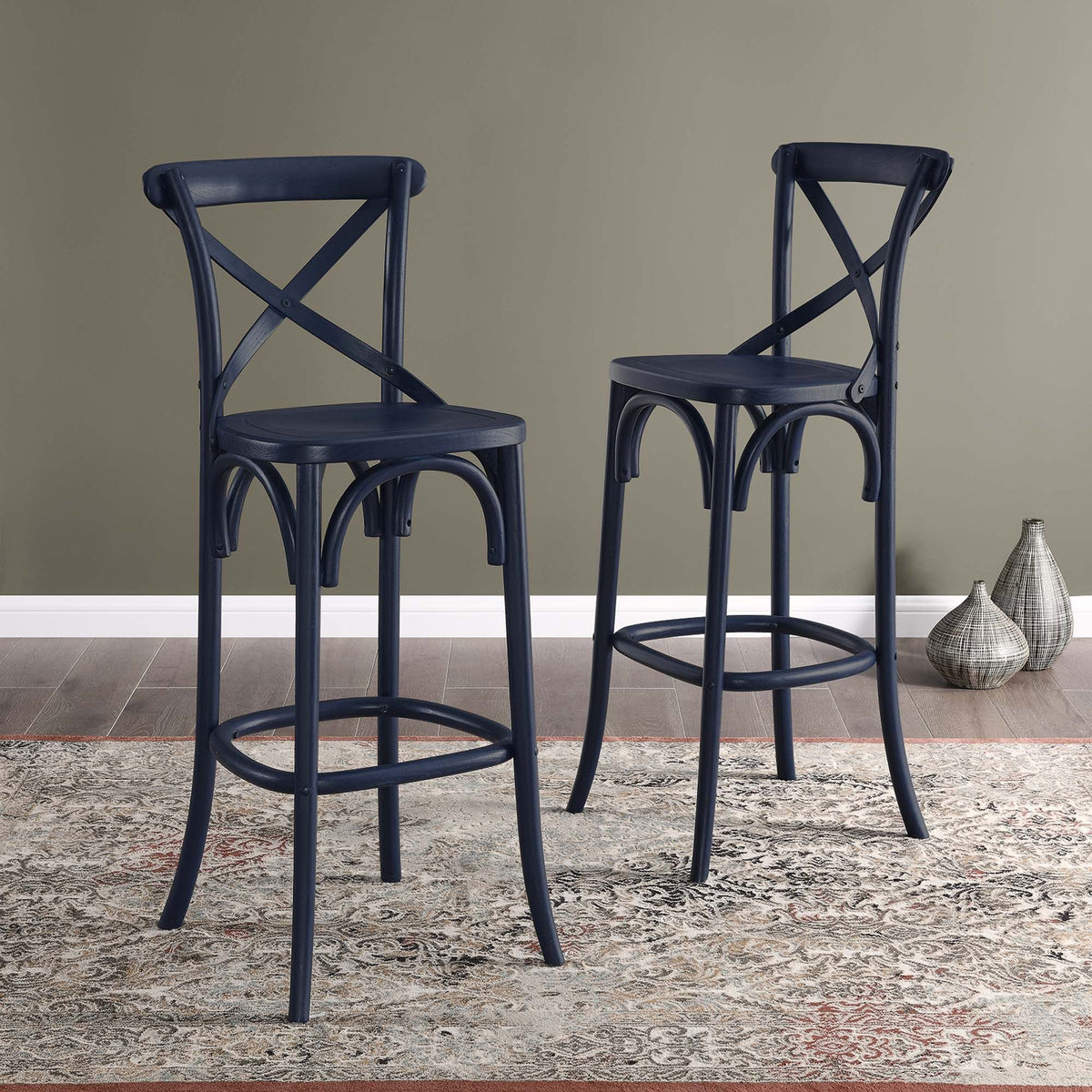Gear Bar Stool by Modway - Black / Gray / Midnight Blue / Natural / Walnut / White (EEI-5563), photo 32 of 42