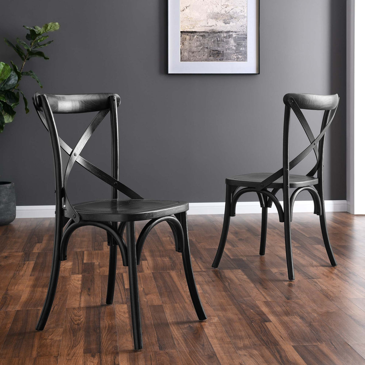 Gear Dining Side Chair by Modway - Black / Gray / Midnight Blue / Natural / Walnut / White, photo 9 of 42
