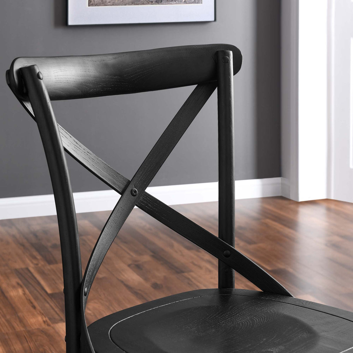 Gear Dining Side Chair by Modway - Black / Gray / Midnight Blue / Natural / Walnut / White, photo 10 of 42