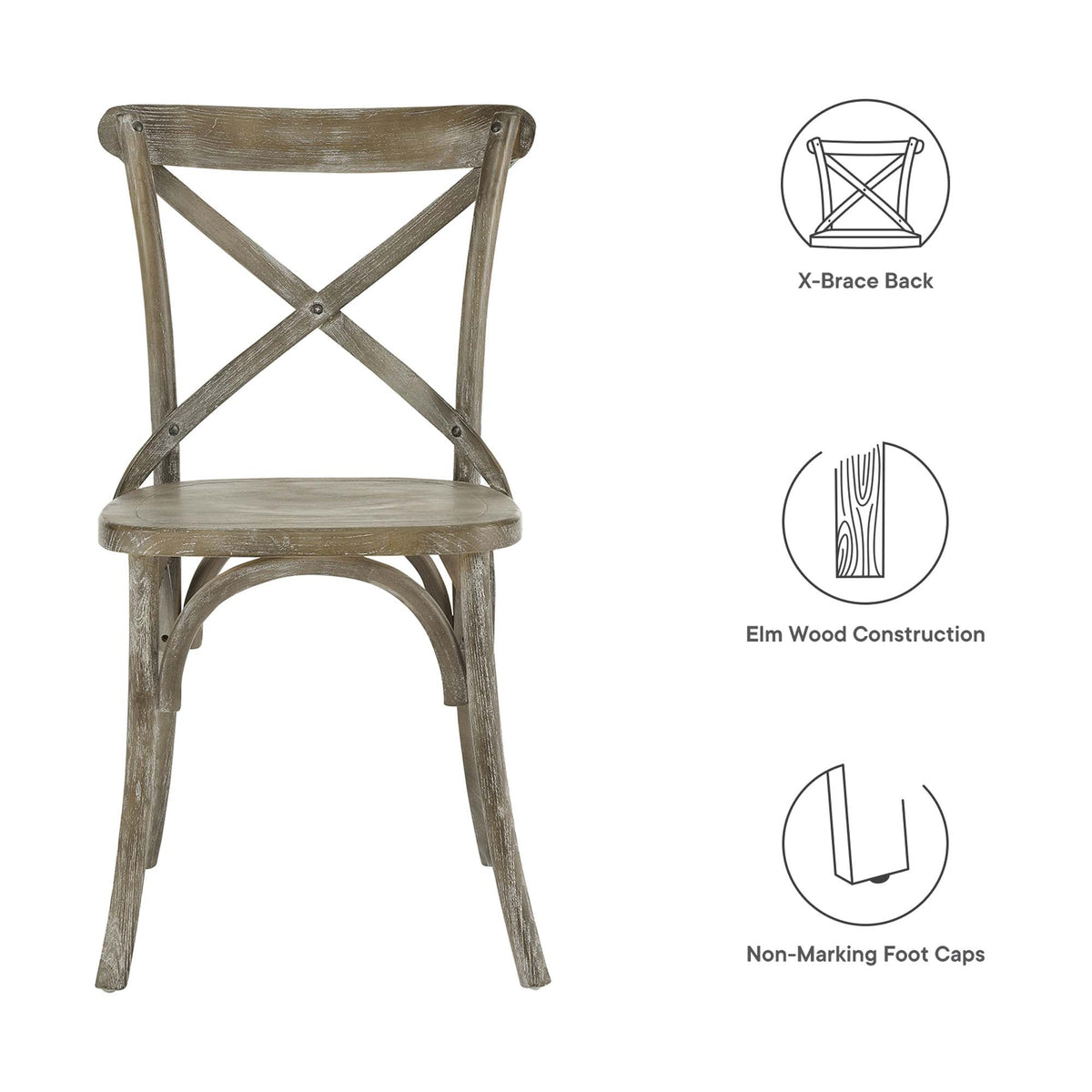 Gear Dining Side Chair by Modway - Black / Gray / Midnight Blue / Natural / Walnut / White, photo 13 of 42