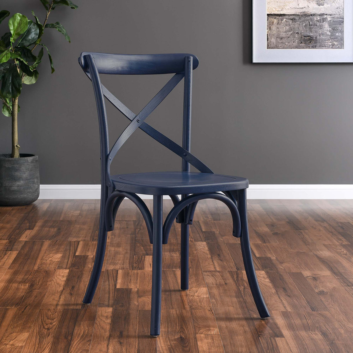 Gear Dining Side Chair by Modway - Black / Gray / Midnight Blue / Natural / Walnut / White, photo 33 of 42