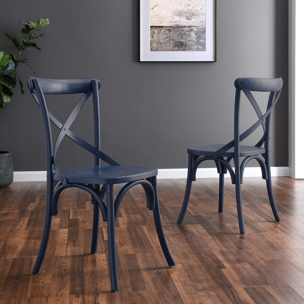 Gear Dining Side Chair by Modway - Black / Gray / Midnight Blue / Natural / Walnut / White, photo 31 of 42