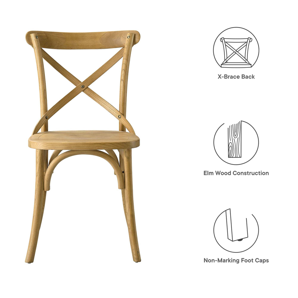 Gear Dining Side Chair by Modway - Black / Gray / Midnight Blue / Natural / Walnut / White, photo 35 of 42