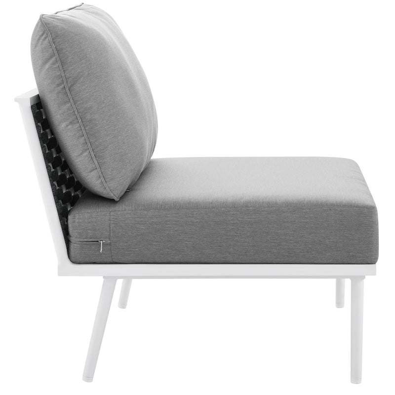 Stance Outdoor Patio Aluminum Armless Chair by Modway, photo 4 of 8