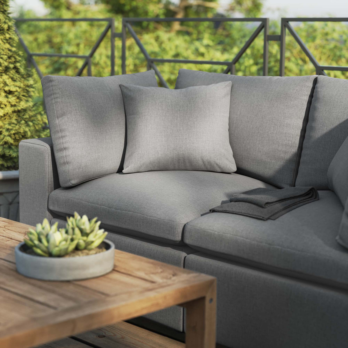 Commix Overstuffed Outdoor Patio Loveseat by Modway, photo 9 of 27