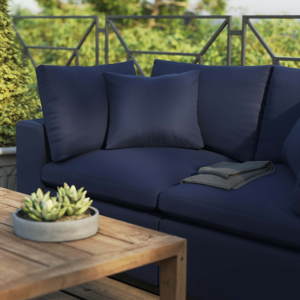 Commix Overstuffed Outdoor Patio Loveseat by Modway, photo 18 of 27