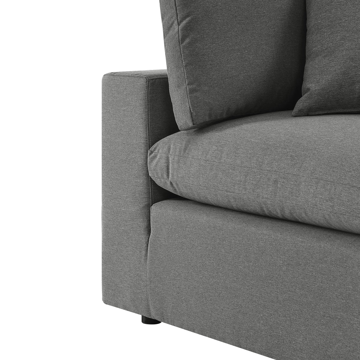 Commix 5-Piece Outdoor Patio Sectional Sofa by Modway - Charcoal / White (EEI-5587), photo 5 of 21