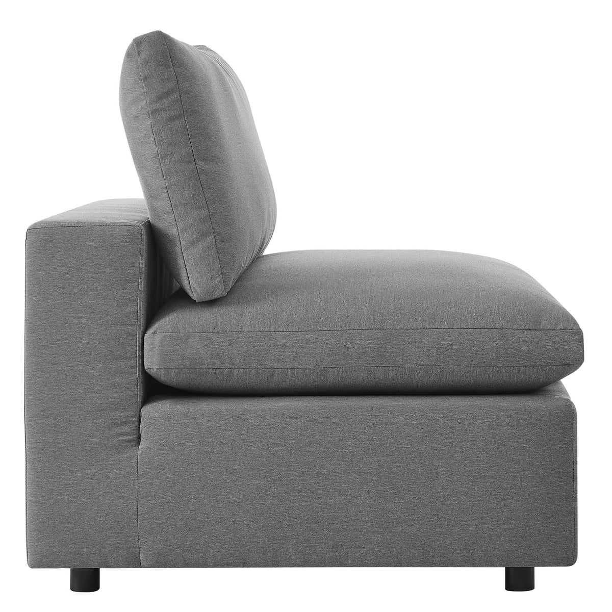 Commix 5-Piece Outdoor Patio Sectional Sofa by Modway - Charcoal / White (EEI-5587), photo 6 of 21