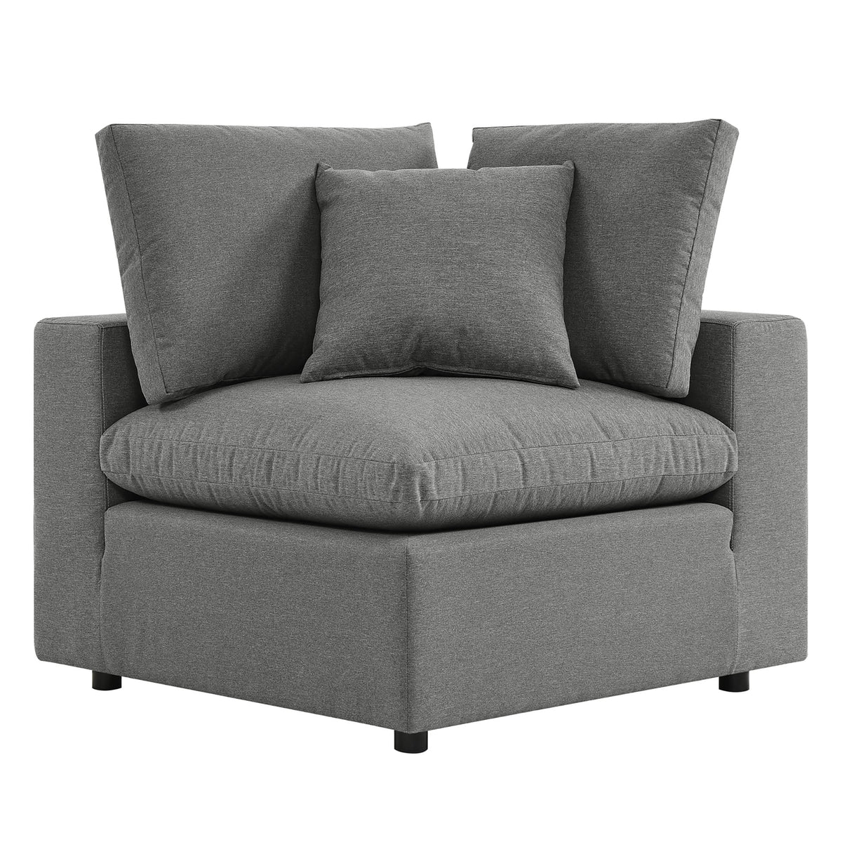 Commix 5-Piece Outdoor Patio Sectional Sofa by Modway - Charcoal / White (EEI-5587), photo 8 of 21