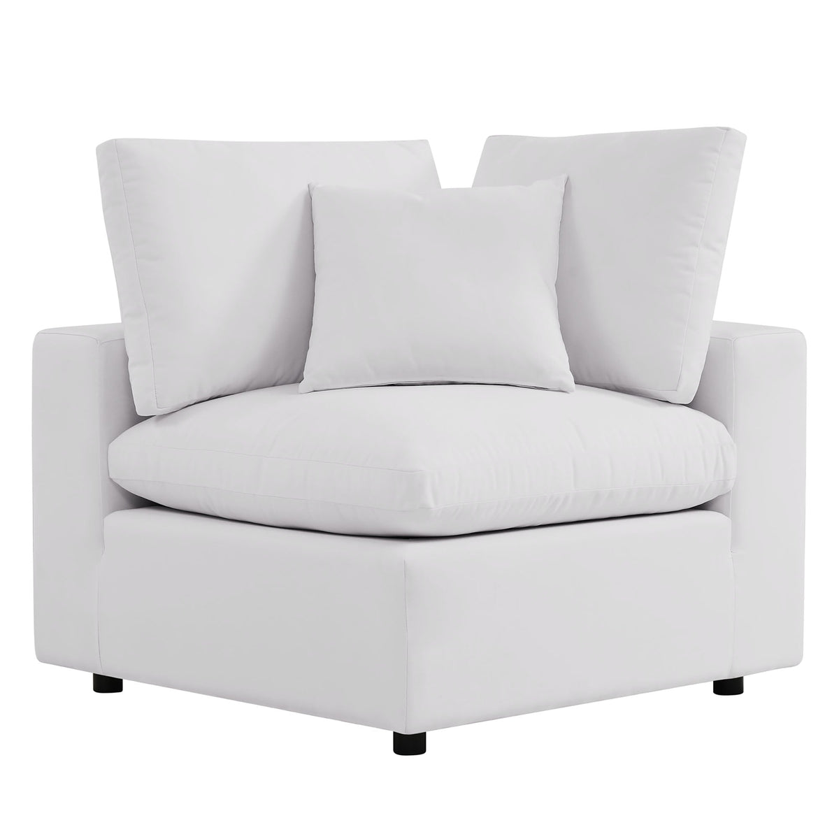 Commix 5-Piece Outdoor Patio Sectional Sofa by Modway - Charcoal / White (EEI-5587), photo 18 of 21