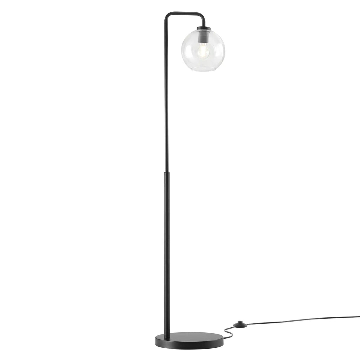 Silo Glass Globe Glass and Metal Floor Lamp by Modway by HouseOfZazla