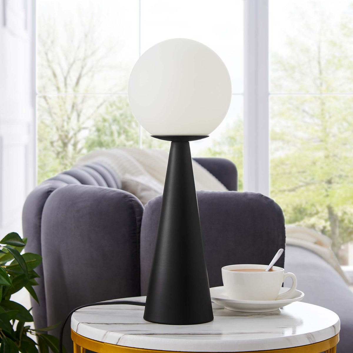Apex Glass Globe Glass Table Lamp by Modway, photo 8 of 8
