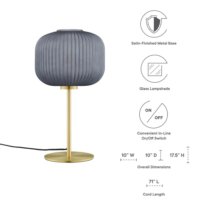 Reprise Glass Sphere Glass and Metal Table Lamp by Modway by HouseOfZazla