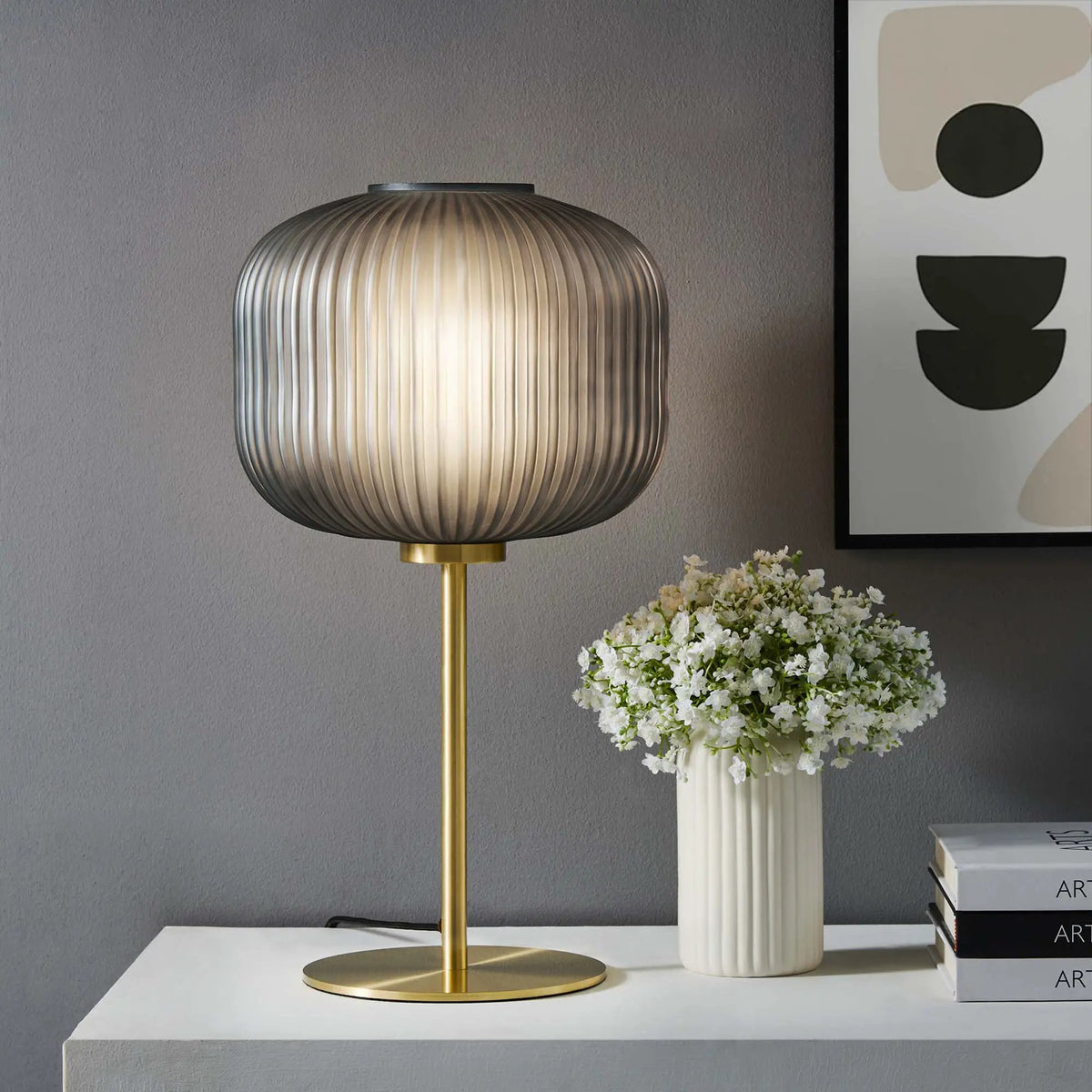 Reprise Glass Sphere Glass and Metal Table Lamp by Modway by HouseOfZazla