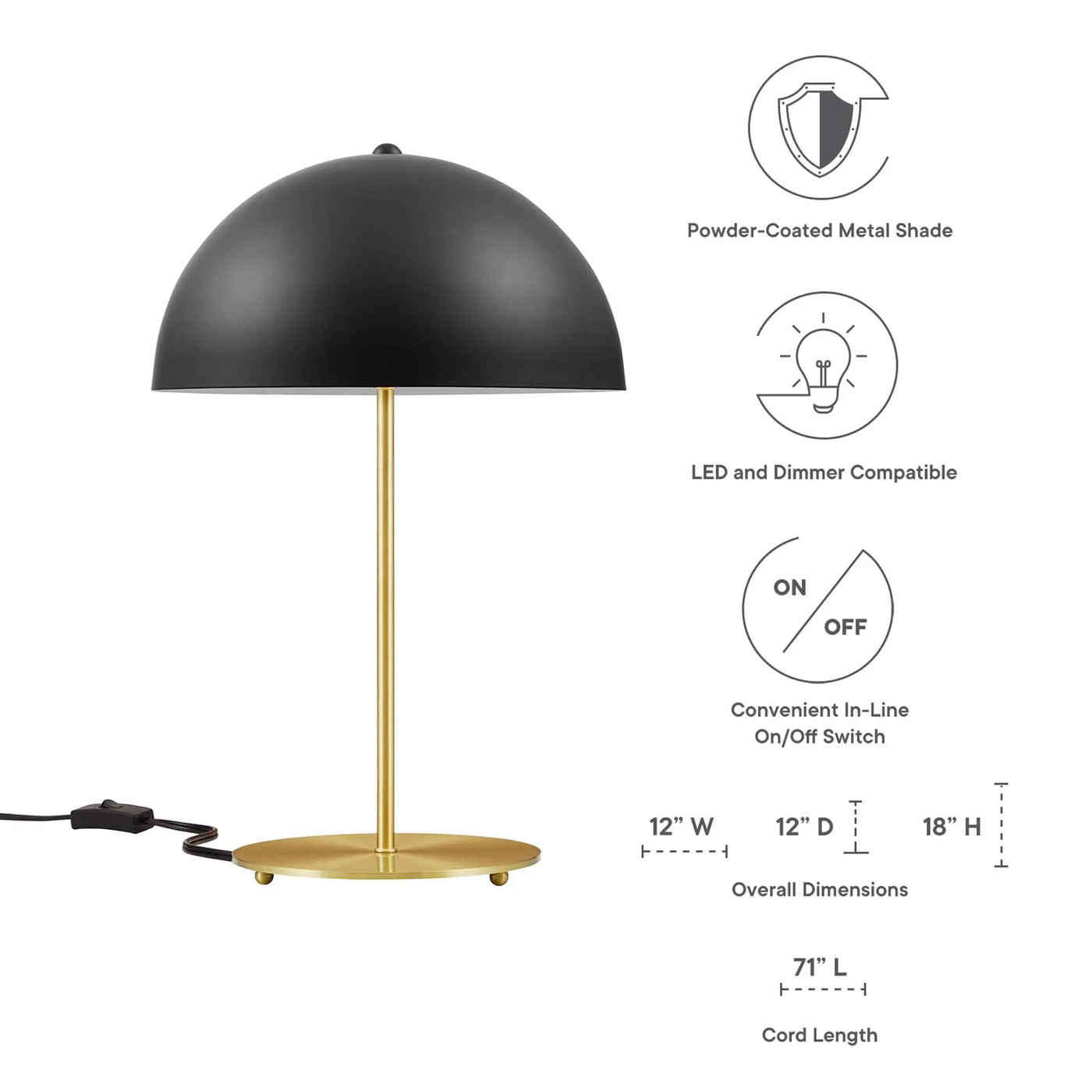 Ideal Metal Table Lamp by Modway by HouseOfZazla
