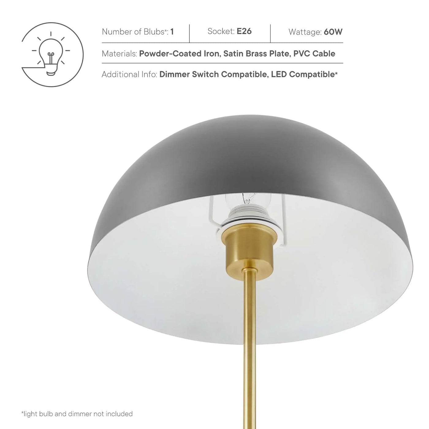 Ideal Metal Table Lamp by Modway by HouseOfZazla