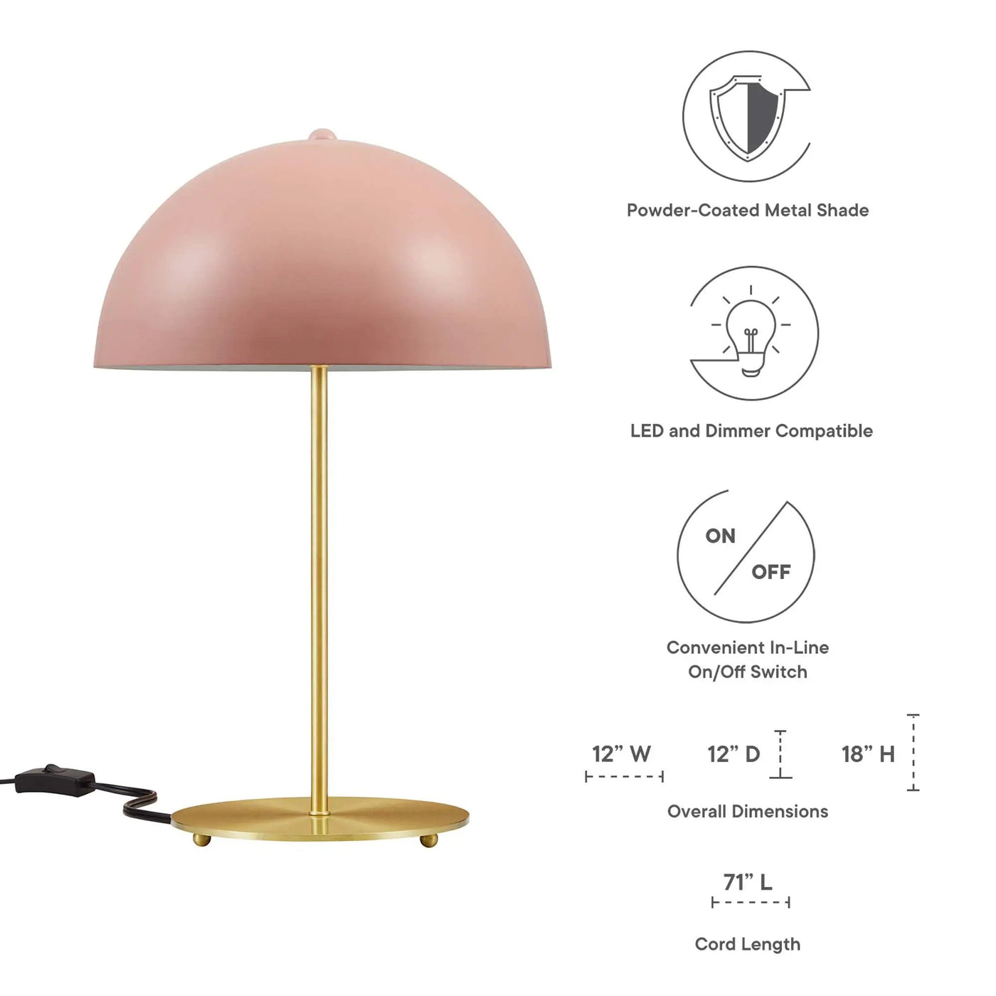 Ideal Metal Table Lamp by Modway by HouseOfZazla